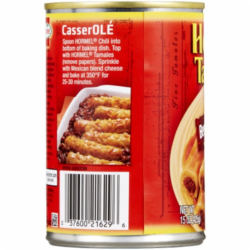Hormel® Beef Tamales in Chili Sauce Perspective: left