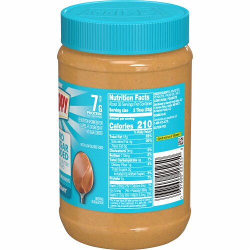 Skippy® No Sugar Added Creamy Peanut Butter Spread Perspective: left