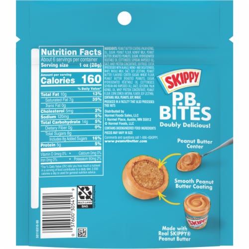 Skippy® P.B. Bites Double Peanut Butter Snack Perspective: left