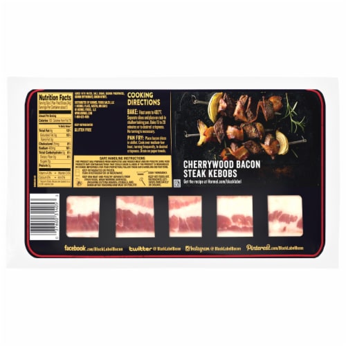 Hormel® Black Label® Bacon, Cherrywood Smoked, Thick Cut Bacon, 12 Oz. Perspective: left
