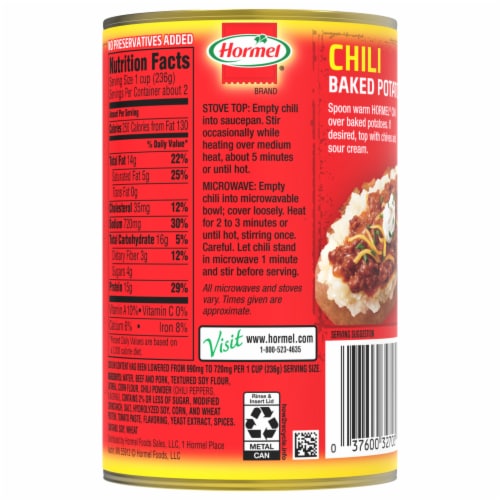 Hormel® Chili Less Sodium No Beans Perspective: left