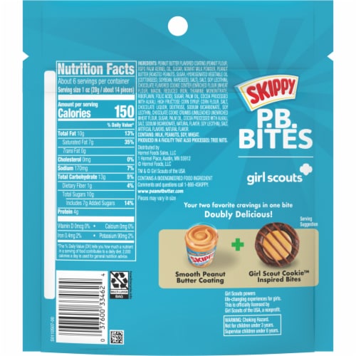 Skippy® P.B. Bites Girl Scout Cookie™ Adventurefuls™ Snack Perspective: left