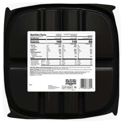 Hormel® Gatherings® Pepperoni, Hard Salami, And Round Crispy Crackers Party Tray, 28 Oz. Perspective: left