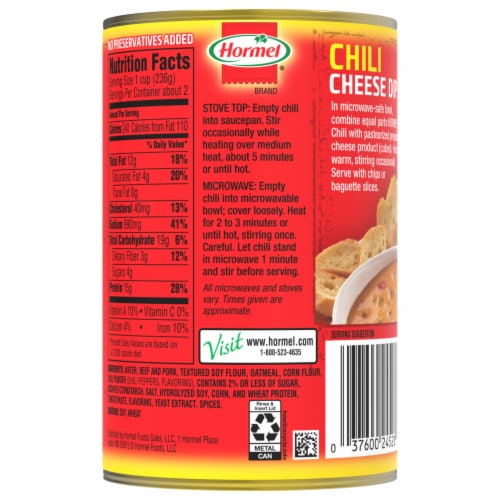 Hormel® Chili Chunky Beef Chili No Beans Perspective: left