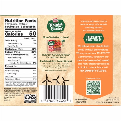 Hormel® Natural Choice® Rotisserie Seasoned Chicken Breast Deli Meat Perspective: left