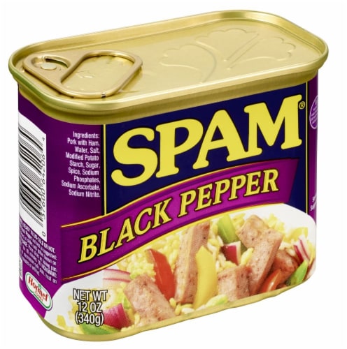 SPAM Black Pepper Canned Meat Perspective: left