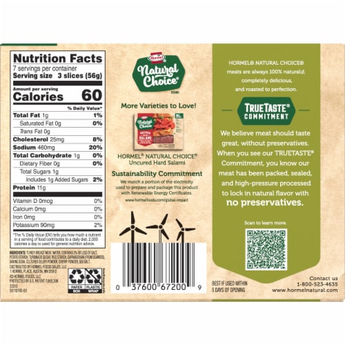 Hormel® Natural Choice® Oven Roasted Turkey Deli Meat Perspective: left