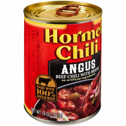 Hormel Angus Beef Chili with Beans Perspective: left