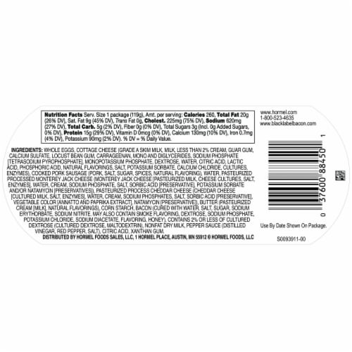 Hormel® Black Label® Egg Bites Bacon And Sausage Perspective: left