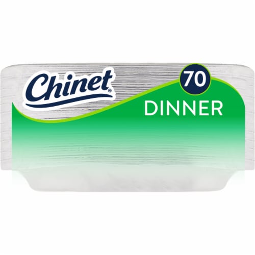 Chinet® Classic White Paper Dinner Plates Perspective: left