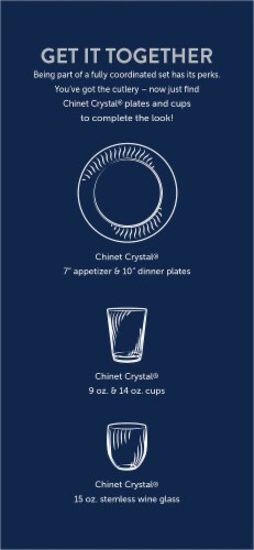 Chinet® Cut Crystal Premium Cutlery Perspective: left