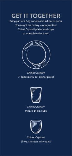 Chinet® Cut Crystal Premium Cutlery Perspective: left