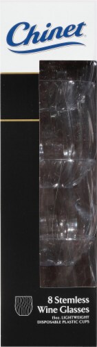 Chinet Cut Crystal 15-Ounce Stemless Wine Glasses Perspective: left