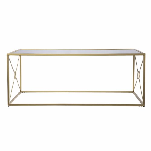 Larden Mirror-Top Cocktail Table Perspective: left