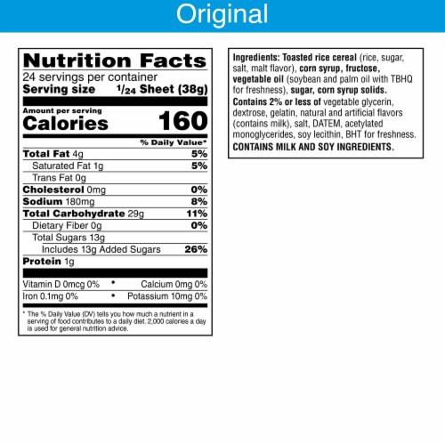 Rice Krispies Treats® Original Marshmallow Treat Sheet Perspective: left