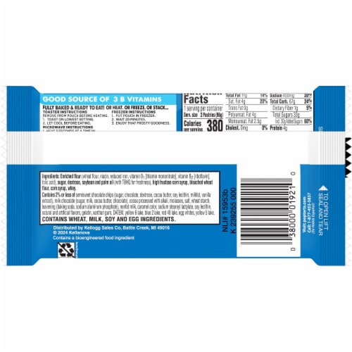 Pop-Tarts® Chocolate Chip Drizzle Toaster Pastries Perspective: left