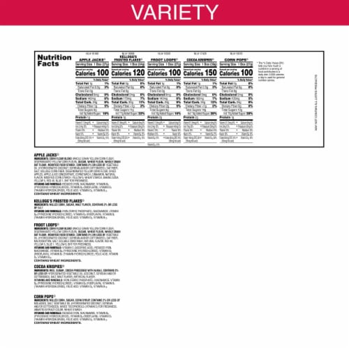 Kellogg's® Variety Pack Cereal Perspective: left
