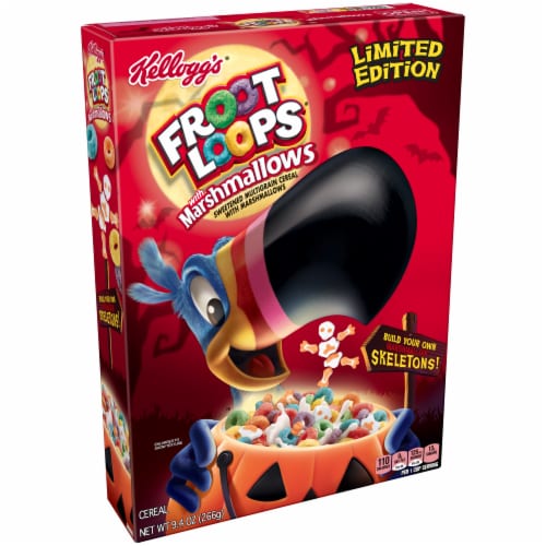 Kellogg's Fruit Loops with Marshmallows Halloween Cereal, 9.4 oz Fry