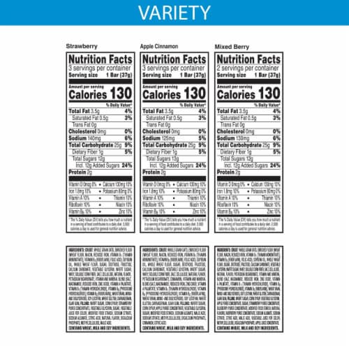 Nutri-Grain Variety Pack Soft Baked Breakfast Bars Perspective: left