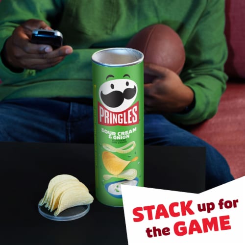 Pringles® Sour Cream and Onion Potato Crisps Chips Perspective: left