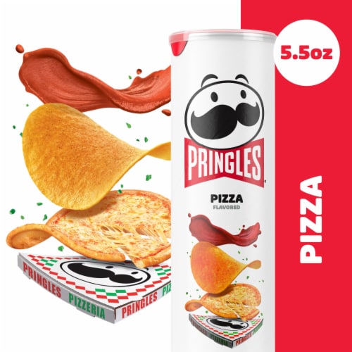 Pringles® Pizza Potato Crisps Chips Perspective: left