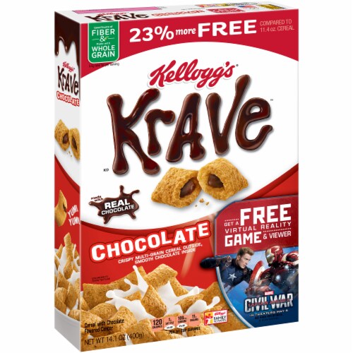 Krave Chocolate Cereal Perspective: left