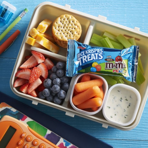 Kellogg's Rice Krispies Treats Marshmallow Snack Bars M&M's Minis Perspective: left