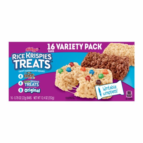 Kellogg's Rice Krispies Treats Marshmallow Snack Bars Variety Pack Perspective: left