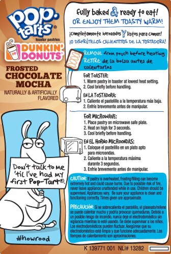 Pop-Tarts Limited Edition Dunkin Donuts Chocolate Mocha Toaster Pastries Perspective: left