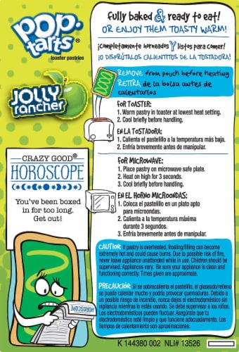Pop-Tarts Limited Edition Frosted Jolly Rancher Green Apple Toaster Pastries Perspective: left