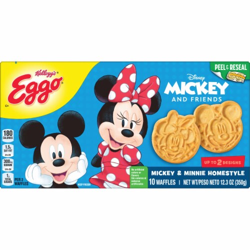 Eggo Disney Mickey Mouse Mini Frozen Pancakes Homestyle Perspective: left