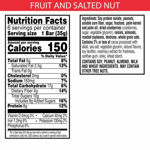 Kellogg's Special K Fruit and Salted Nut Protein Energy Bars Perspective: left