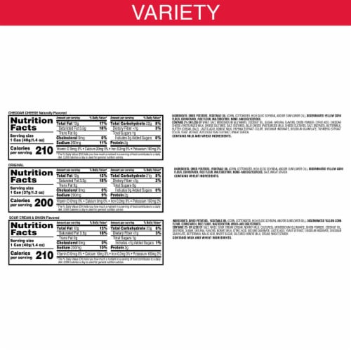 Pringles Variety Pack Potato Crisps Chips Grab N' Go Snack Pack Perspective: left