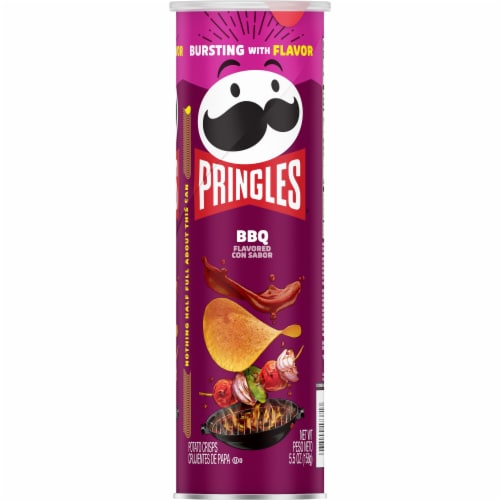 Pringles® BBQ Potato Crisps Chips Perspective: left