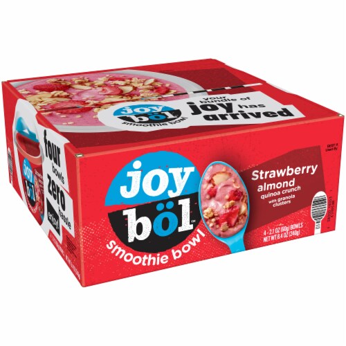 Joybol Strawberry Almond Quinoa Smoothie Bowl Perspective: left