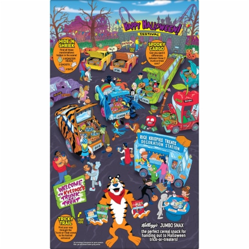 Kellogg's Froot Loops Original with Spooky Marshmallows Cold Breakfast Cereal Family Size Perspective: left