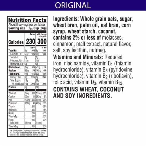 Kellogg's Cracklin' Oat Bran Original Cold Breakfast Cereal, 16.5 oz ...