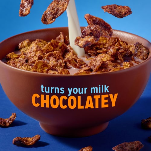 Kellogg's Frosted Flakes Chocolate Cold Breakfast Cereal Perspective: left