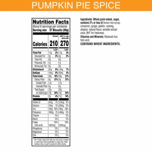 Kellogg's® Frosted Mini-Wheats Pumpkin Spice Cereal Perspective: left