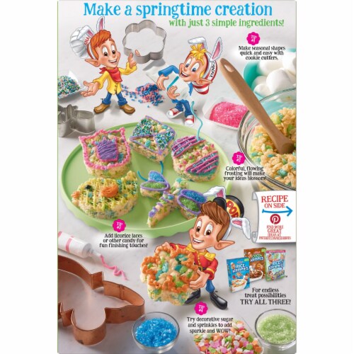 Kellogg's Rice Krispies Original with Spring Colors Cold Breakfast Cereal Perspective: left