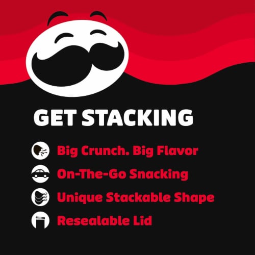 Pringles® Wavy Classic Salted Potato Crisps Chips Perspective: left