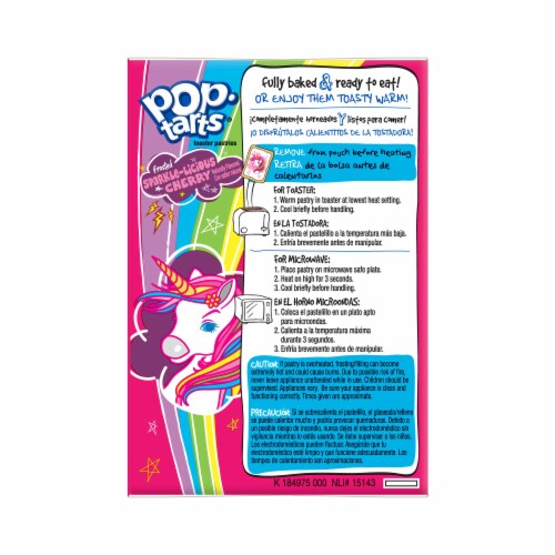Pop-Tarts Frosted Sparkle-Licious Cherry Toaster Pastries 8 Count Perspective: left