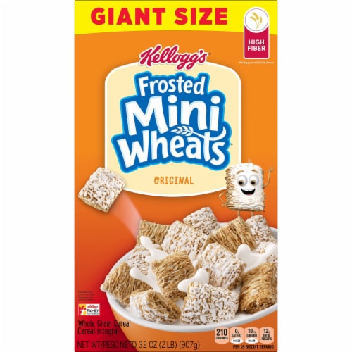 Kellogg's Frosted Mini-Wheats Breakfast Cereal Original Perspective: left