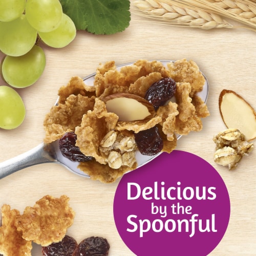 Kellogg's Raisin Bran Crunch Breakfast Cereal Vanilla Almond Perspective: left