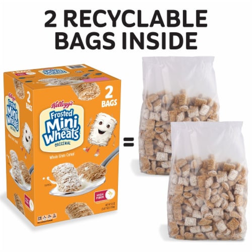 Kellogg's Frosted Mini-Wheats Original Breakfast Cereal Perspective: left
