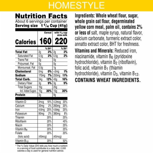 Kellogg's® Eggo Maple Flavored Homestyle Waffle Cereal Perspective: left