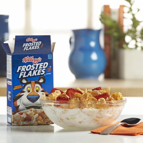 Kellogg's Frosted Flakes Original Breakfast Cereal Perspective: left