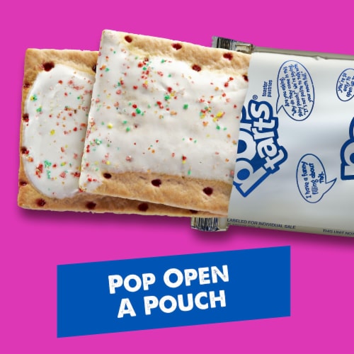 Pop-Tarts Frosted Strawberry Toaster Pastries Perspective: left