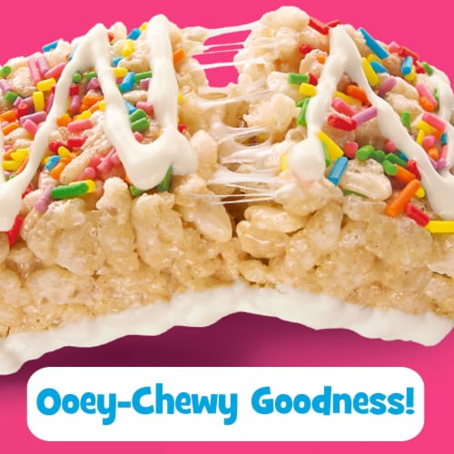 Kellogg's Rice Krispies Treats Birthday Cake Marshmallow Snack Bars Perspective: left