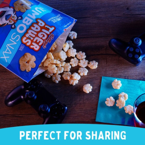 Kellogg's Tiger Paws Jumbo Snax Original Cereal Snacks Perspective: left